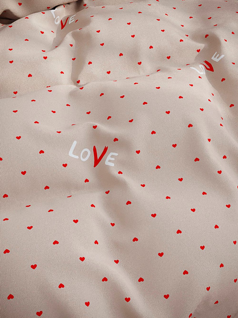 Пододеяльник перкаль Сказка "Лав" 2-спальный на молнии 175x215 см