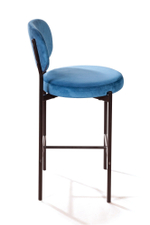 Стул полубарный Mason, бархат синий 29