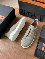 Кеды кожаные Zegna