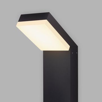 Уличный светодиодный светильник на столбе LED 12W 3000К IP54 1542 TECHNO LED черный Sensor Elektrostandard