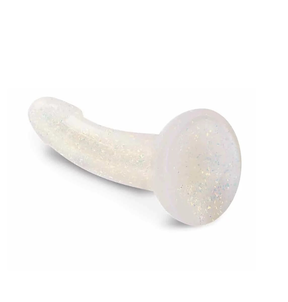 Фаллоимитатор из жидкого силикона с блестками Dildolls Extravaganza (Цвет: белый)