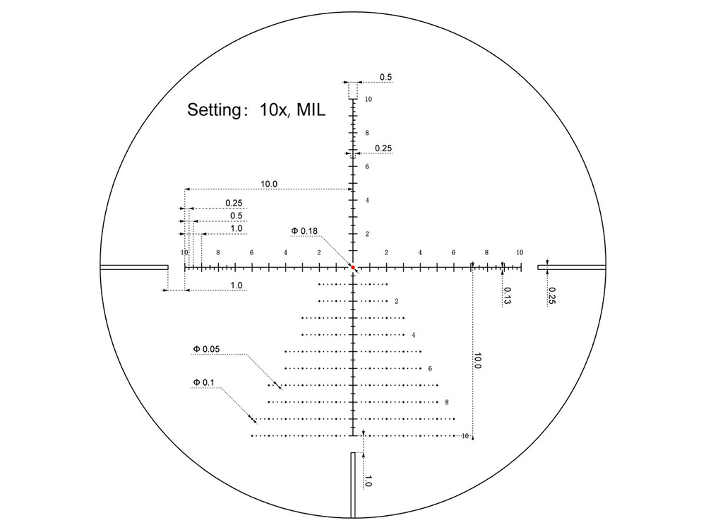 Прицел Vector Optics Veyron 10x44, SF, MPR-V5 (MIL), без подсветки, 30мм, 0.1 MIL, IPX4, 500г