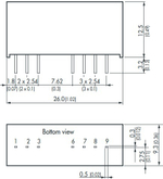 Преобразователь DC-DC модульный TRACO POWER TMR 2-2412WI