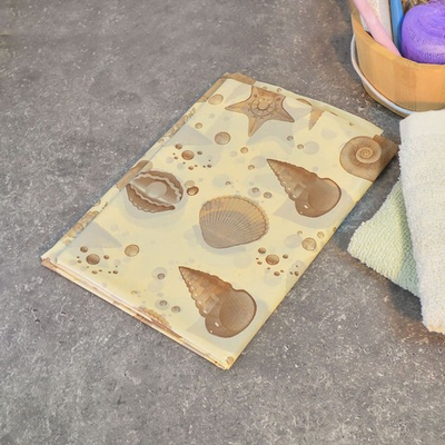 Штора для ванной 180*180см "Ракушки на бежевом", 0-02/09-10