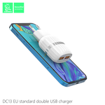 Сетевой адаптер питания DENMEN DC13 2USB (черный)