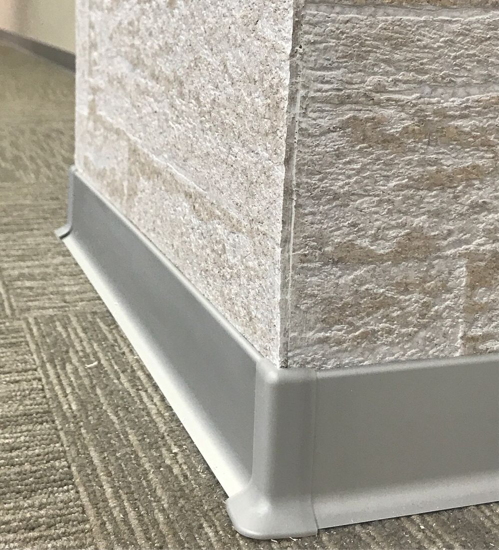 Плинтус алюминиевый Русский Профиль, 2500x12x80 мм