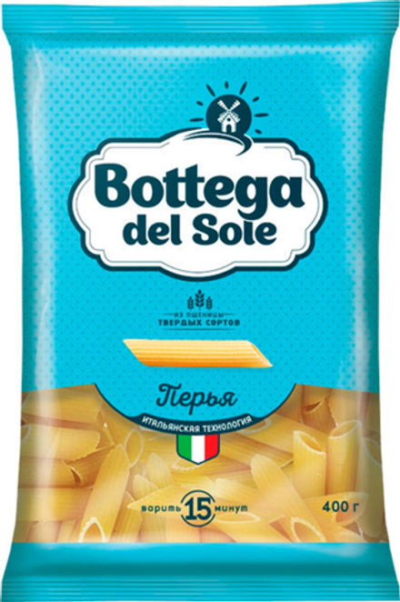 Макарон.изд.Bottega del Sole Перья 400 гр.