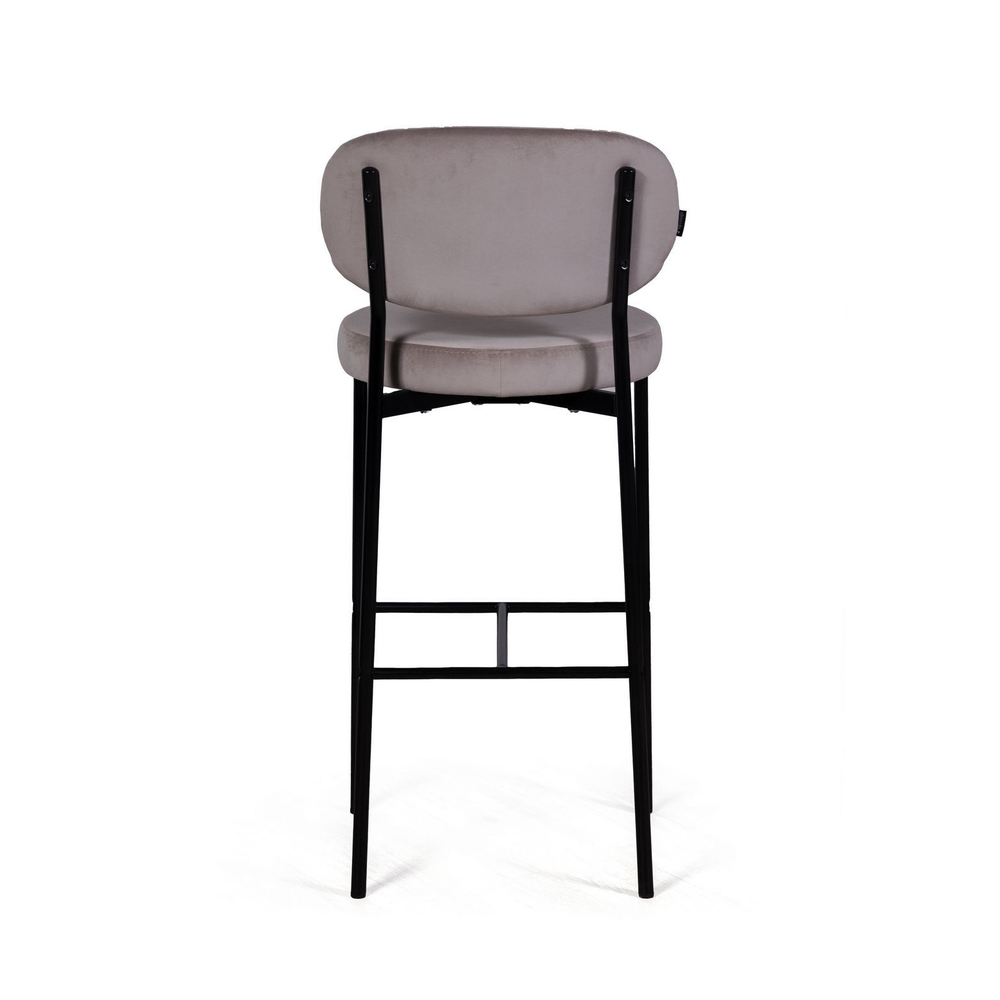 Стул барный Mason, бархат светло-серый 26