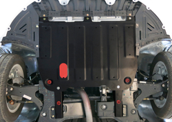Защита картера и КПП АвтоБроня для Chery Arrizo 7 (V - 1.6) 2014-2016, штампованная, сталь 1.8 мм, с крепежом, 111.00914.1