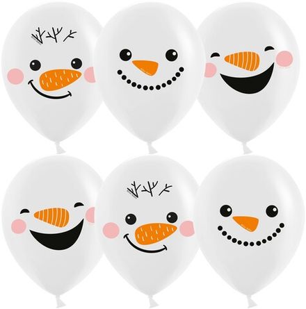 Шары "Веселые снеговики" 5 шт