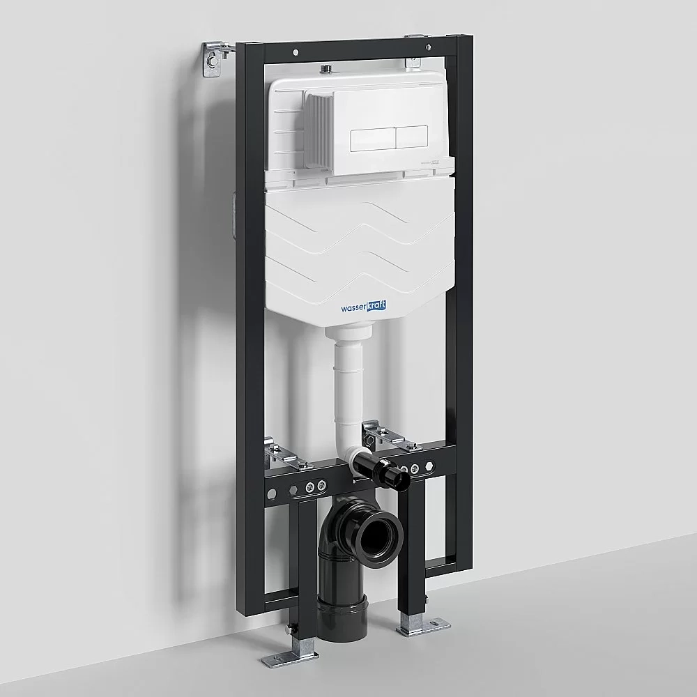 Инсталляция для унитаза WasserKraft Vils 56TLT.010.ME.WH03 с белой кнопкой