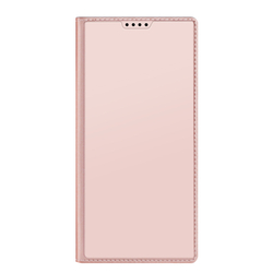 Чехол книжка из PU кожи розового цвета от Dux Ducis для Samsung Galaxy S25 Ultra, серия Skin Pro Series Case