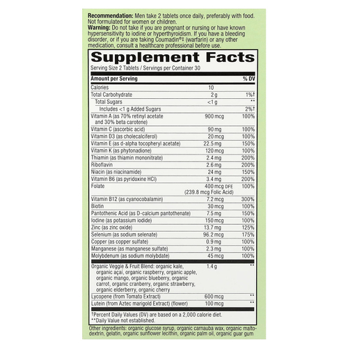 Nature's Way, Alive!® Garden Goodness™, мультивитамины для мужчин, 60 таблеток