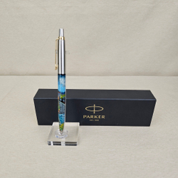 Ручка мал. "Паровоз. Подарок железнодорожнику" с ручной росписью Палех