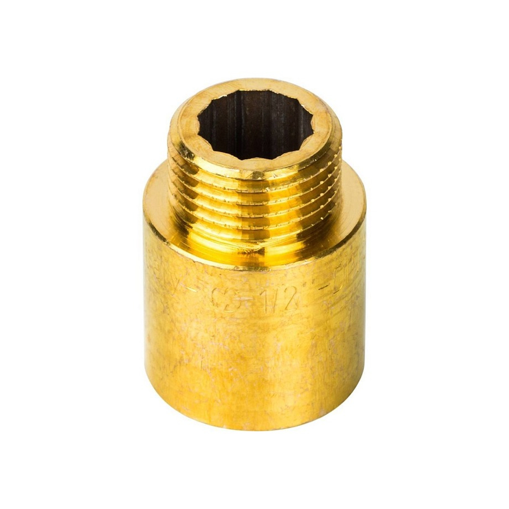 Удлинитель резьбовой STOUT SFT 0001 - 1/2" длина 25 мм (ВР/НР, латунь без покрытия)