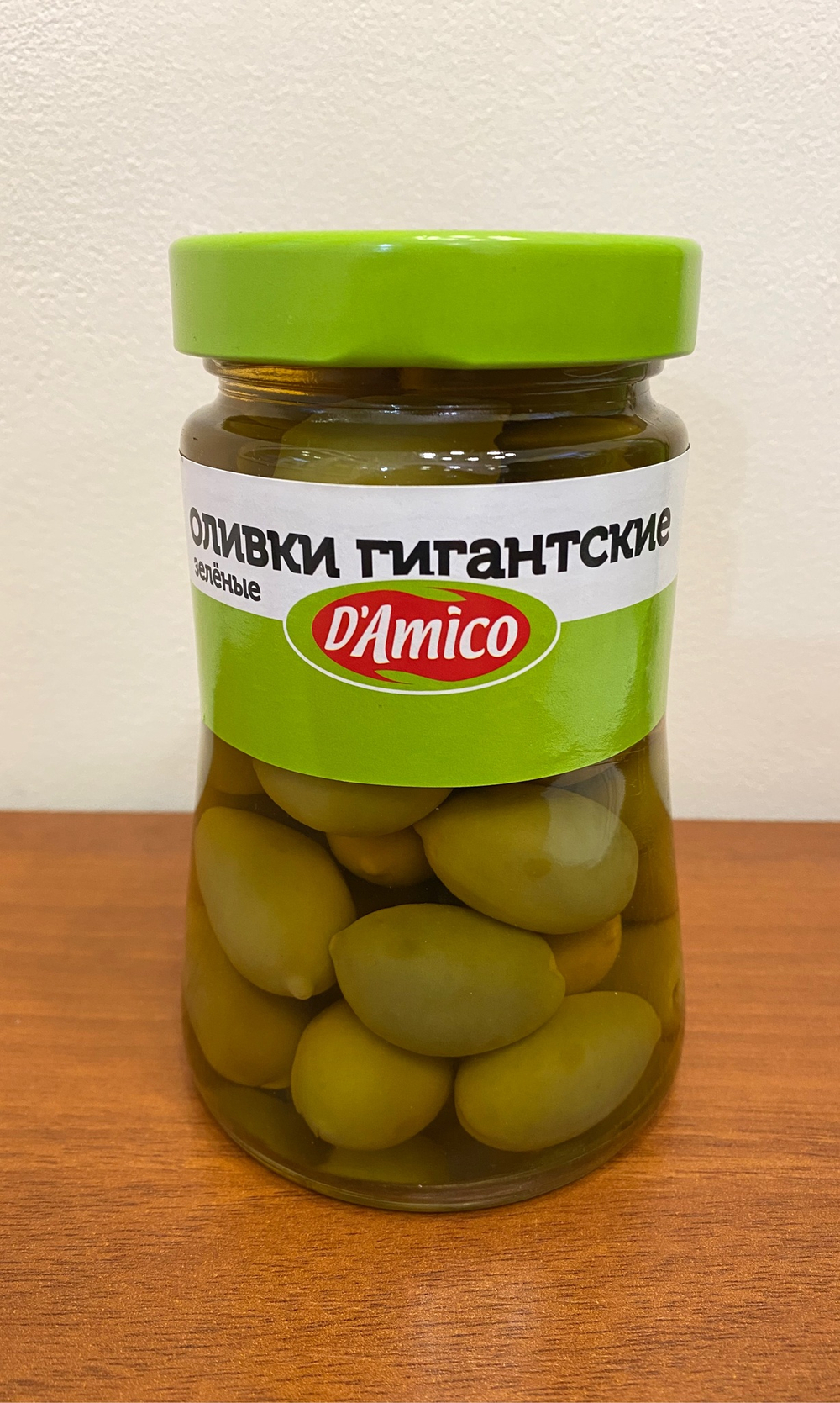 Зеленые оливки гигантские Damico 470 гр Италия