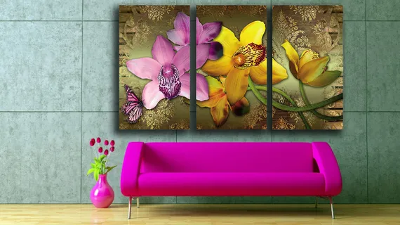 Модульная картина "Орхидеи"