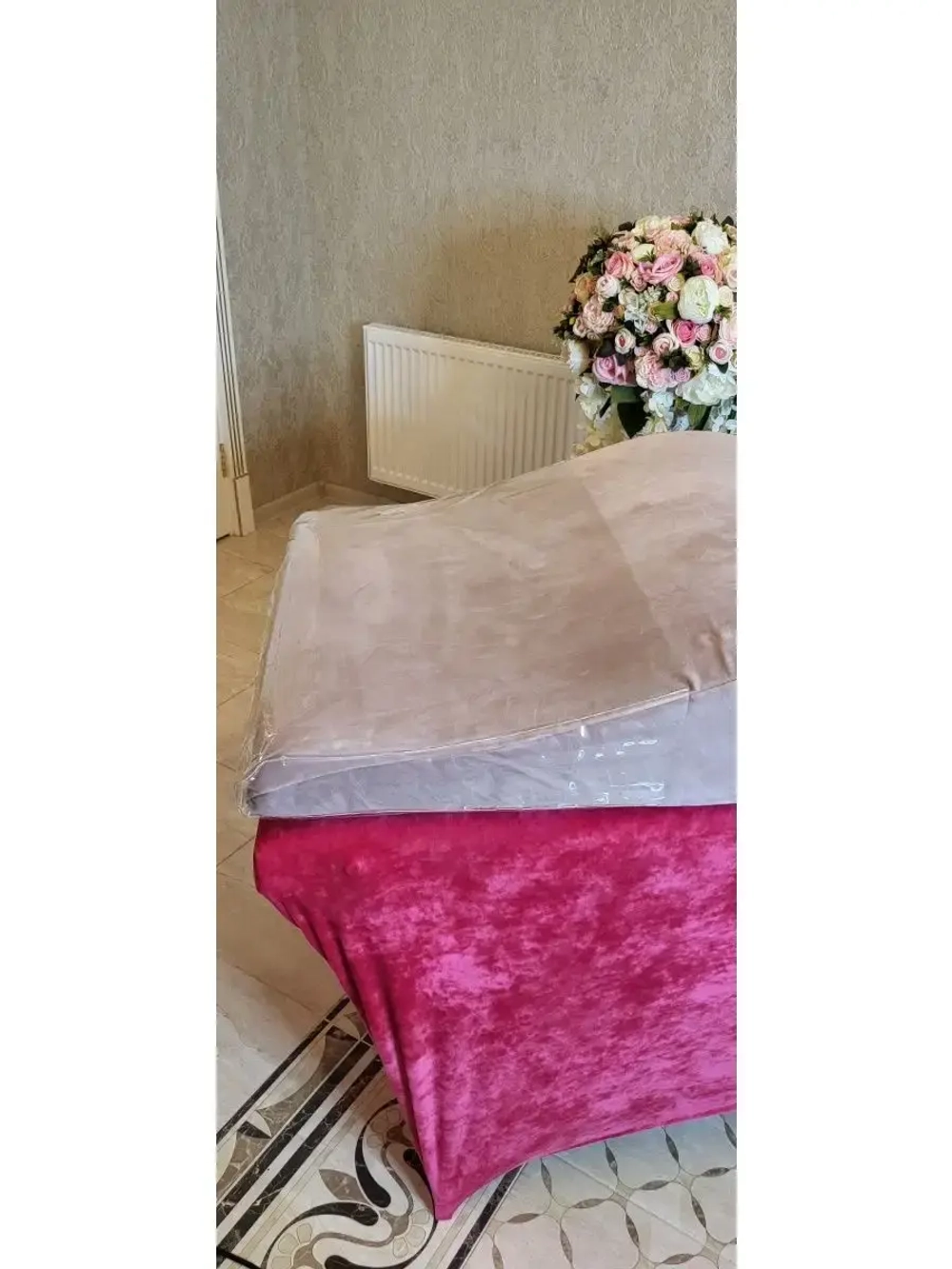 Защитная пленка под ноги на матрас Волна 60 см