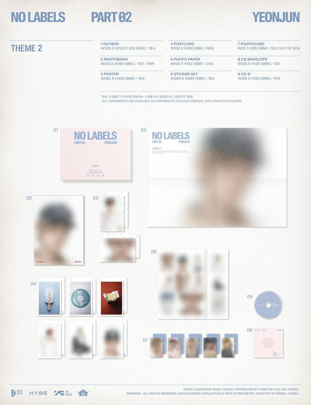 Альбом YEONJUN - NO LABELS : PART 02 2nd Mini Album RANDOM Version
