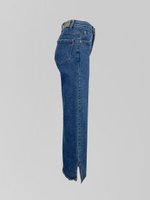 Джинсы Denim 6020 широкие трубы с разрезами по бокам внизу