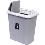 Корзина для мусора подвесная 27х19х28 серая с крышкой