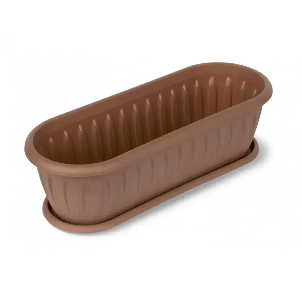 Кактусница Фелиция терракот с поддоном С176Т (комплект 24 шт)