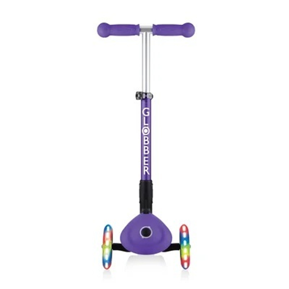 Самокат Globber Junior Foldable Lights фиолетовый