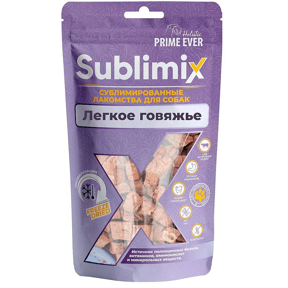 Лакомство для собак Prime Ever Sublimix Легкое говяжье, Пакет 30 г