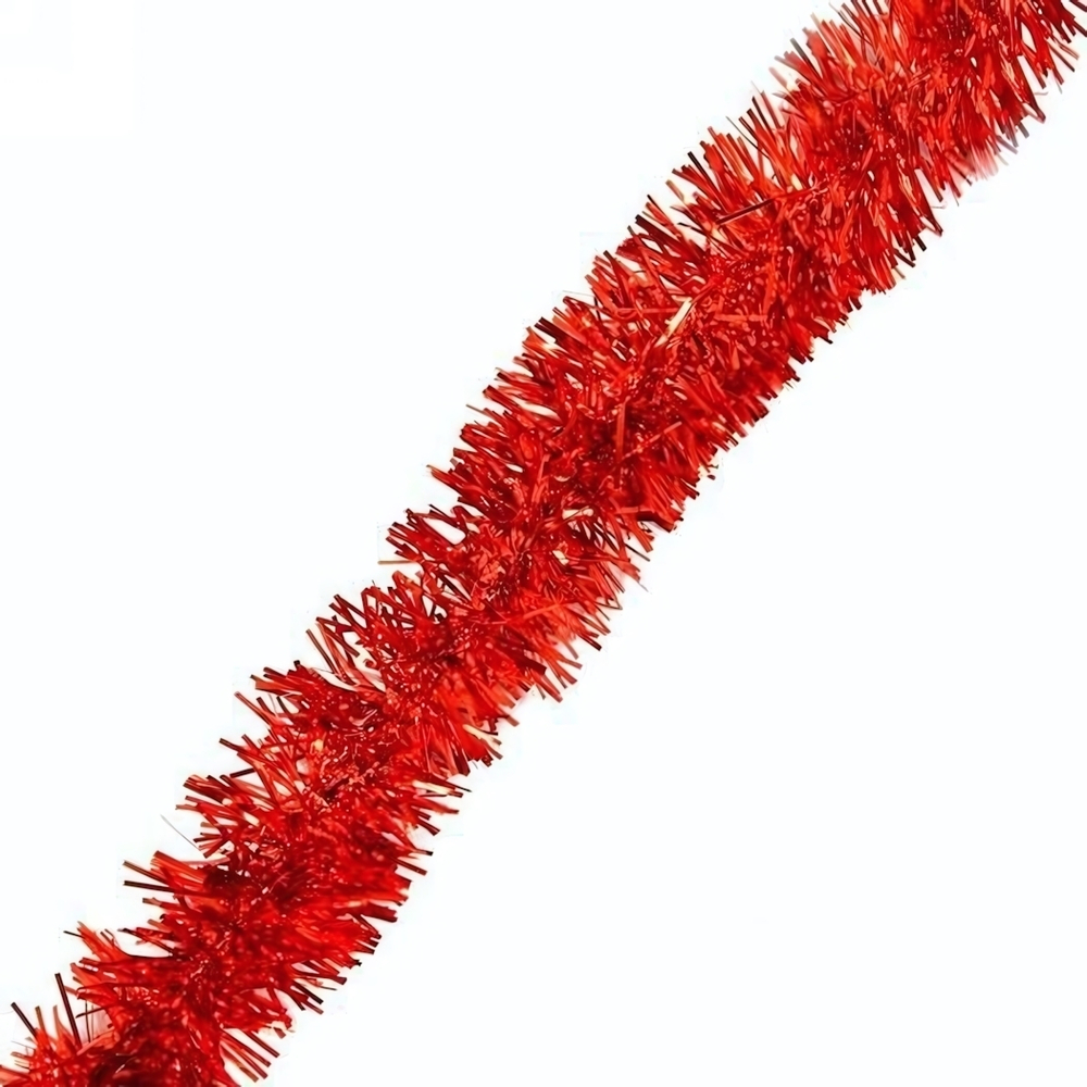 Мишура 2м 5см "Классика" красный (Серпантин)