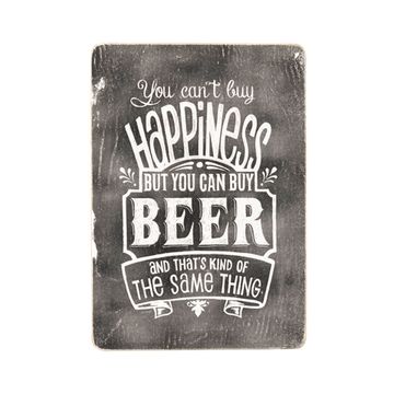Wood Постер Happiness Beer