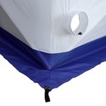 Палатка зимняя куб СЛЕДОПЫТ, 1,9х1,9,  h-2,05 м, S по полу 3,6 кв.м, 3 слоя, цв. синий/белый