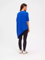 Туника оверсайз ассиметричная синий