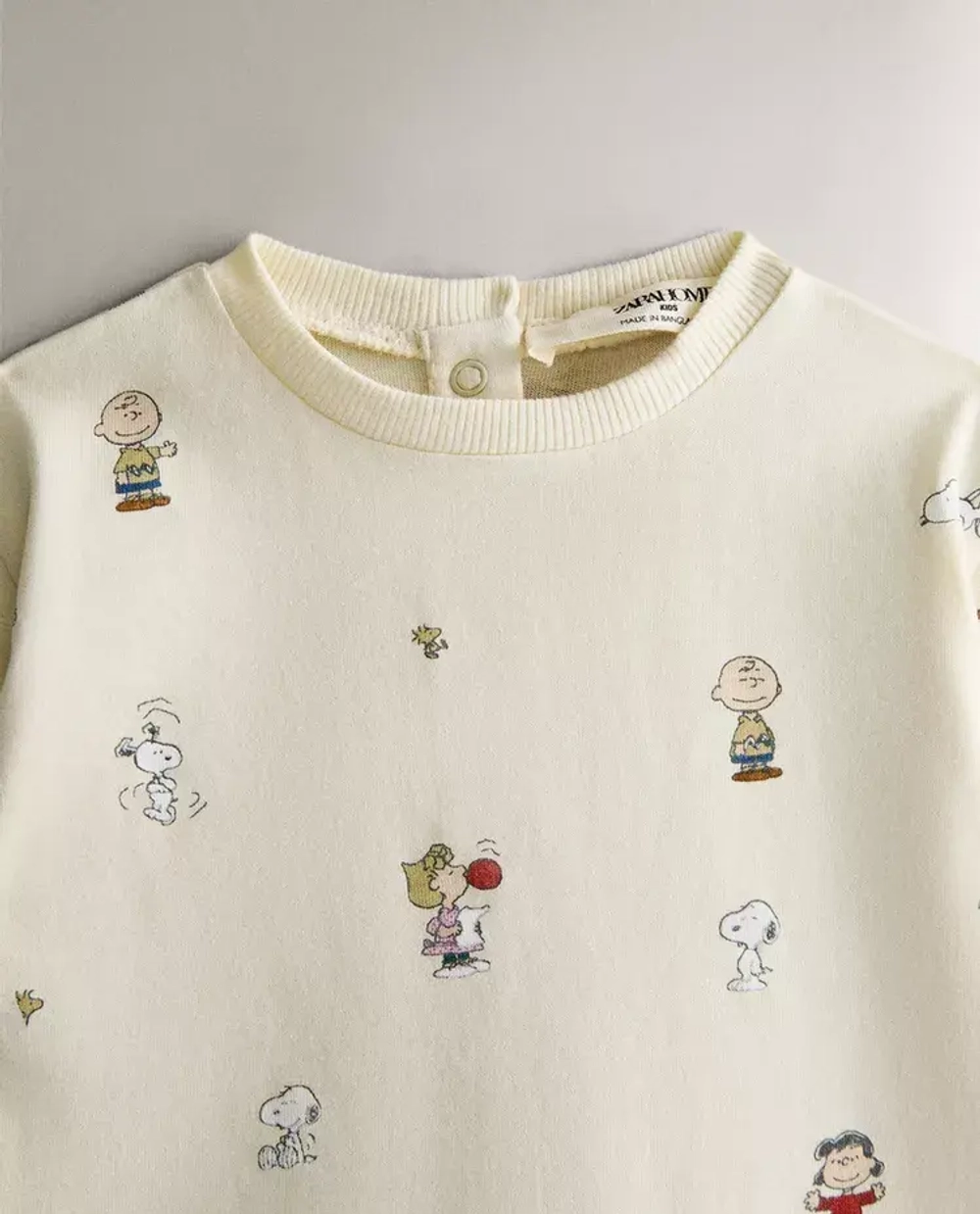 ZARA ДЕТСКИЙ КОМБИНЕЗОН PEANUTS™, СВЕТЛО-ЗЕЛЕНЫЙ