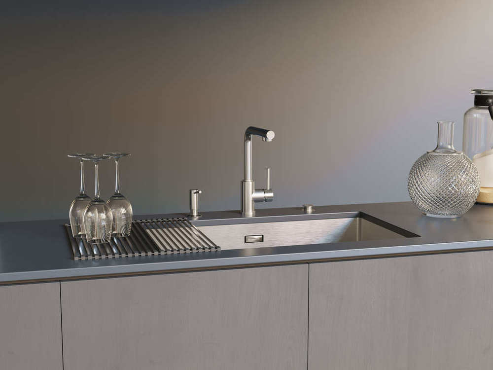 Мойка Omoikiri Taki 74-U/IF-GM нерж. сталь | Вороненая сталь