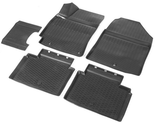 Коврики в салон автомобиля Rival для Hyundai Elantra VI AD поколение седан 2016-2020, полиуретан, 5 частей, 12301001