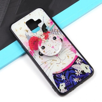 Чехол ТПУ с попсокетом для Samsung Galaxy A6 (2018), 010896