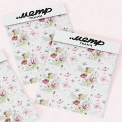 Ткань мембрана фея в цветочках