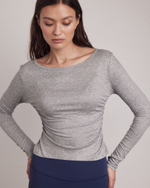Лонгслив Fay Longsleeve Crop-top in Light Hemp Grey