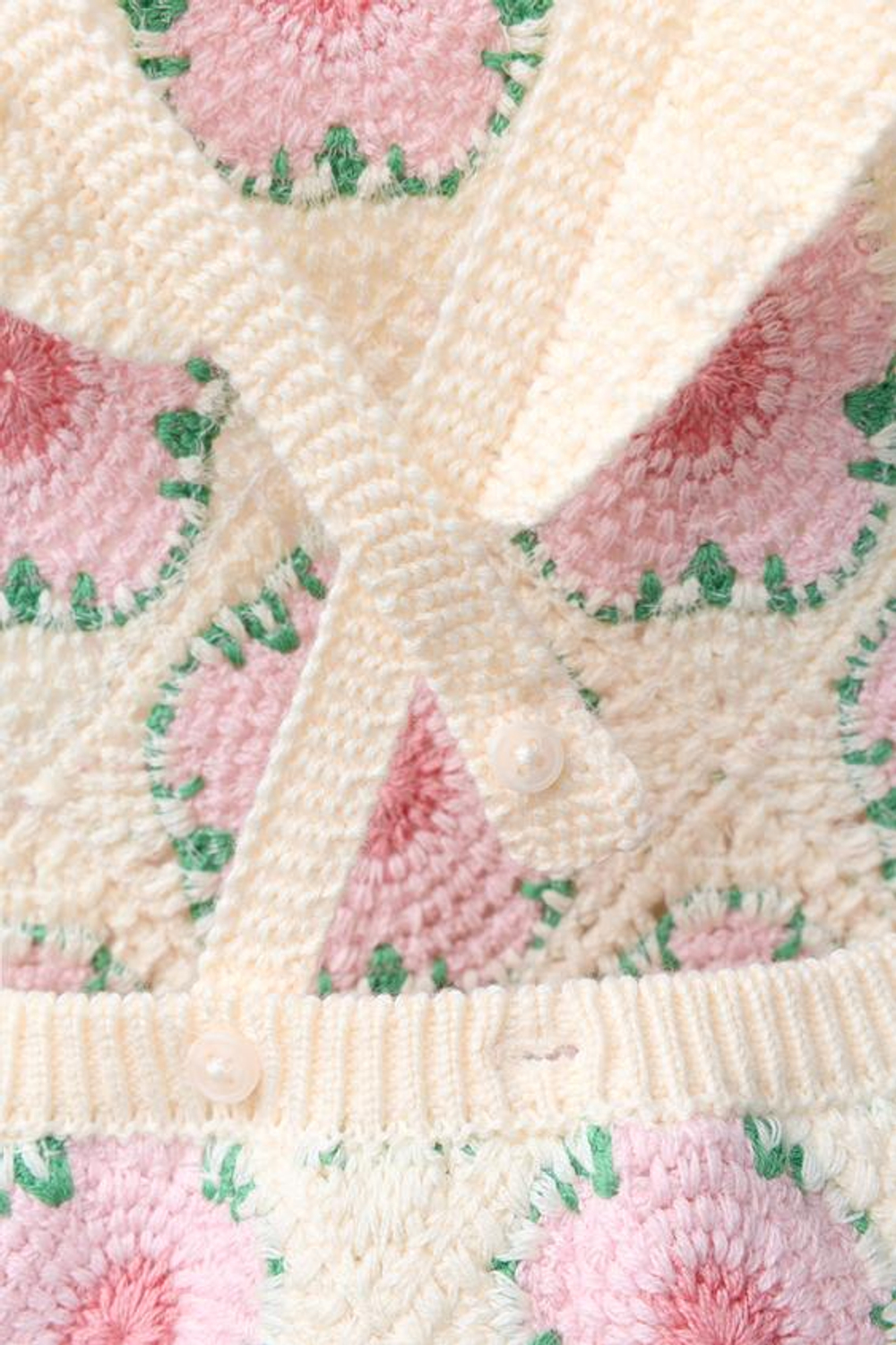 ZARA КОМБИНЕЗОН КРЮЧКОМ С ЦВЕТАМИ, ЭКРЮ