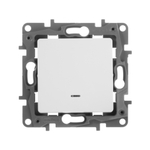 Переключатель 1-клавишный с подсветкой/индикацией 10А 250В белый ETIKA Legrand