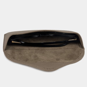 Футляр для очков Vision из кожи сафьяно, бежевого цвета