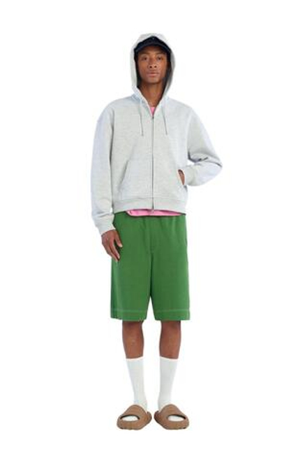 ZARA X BENITO ANTONIO ШИРОКИЕ СПОРТИВНЫЕ ШОРТЫ-БЕРМУДЫ, ЗЕЛЕНЫЙ