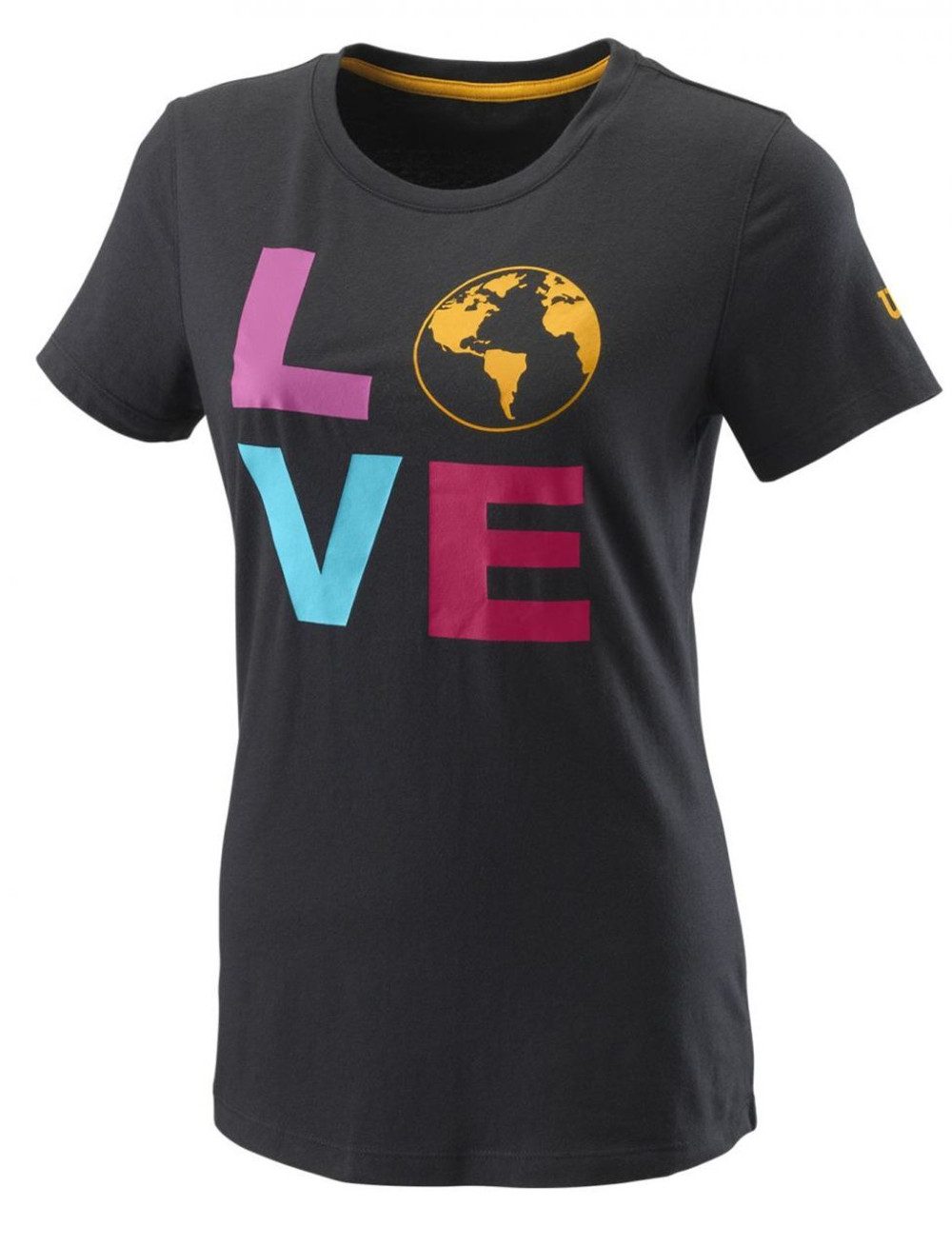 Женская теннисная футболка Wilson Love Earth Tech Tee W - черный