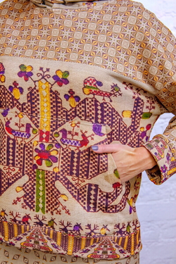 Комплект (худи и брюки) "Оберег", по мотивам старинной русской обережной вышивки