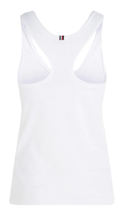 Женский топ теннисный Tommy Hilfiger Essential Flag Slim Tank Top - оптический белый