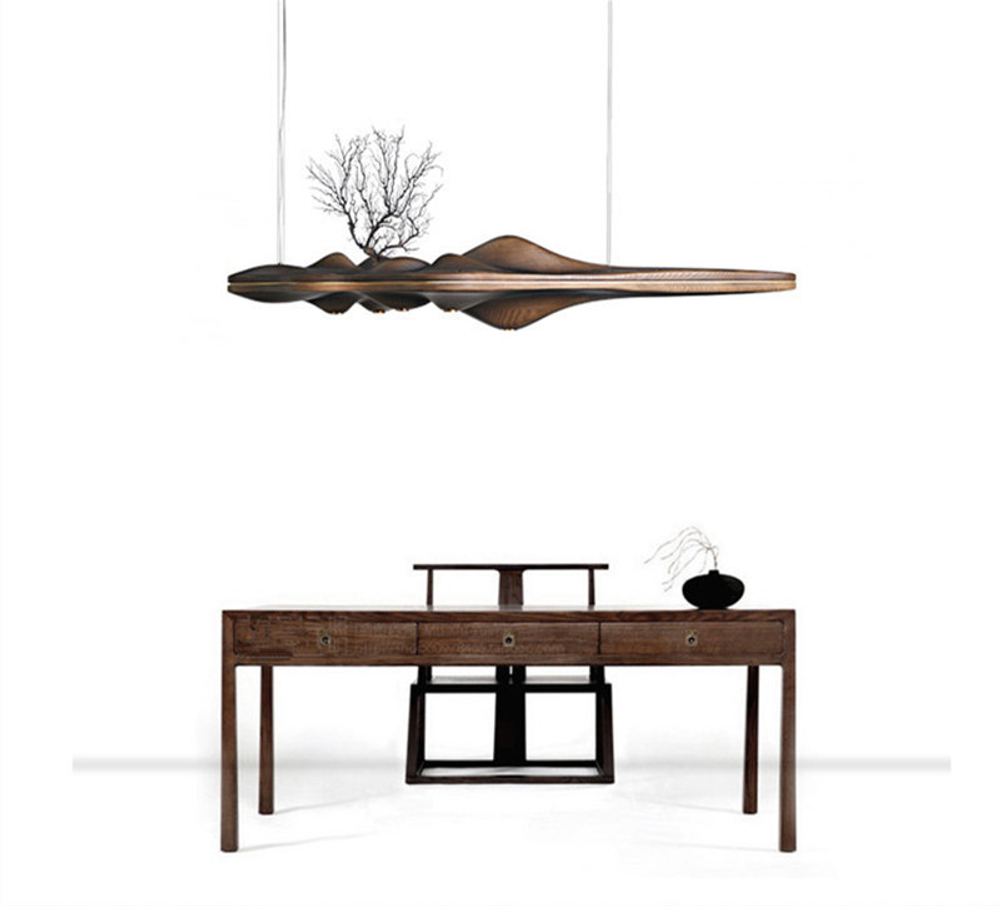 Pendant design lamp UFO  L120 (dark Wood)