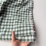 Вареный хлопок 250см. Бежево-зеленая клетка 1*1см