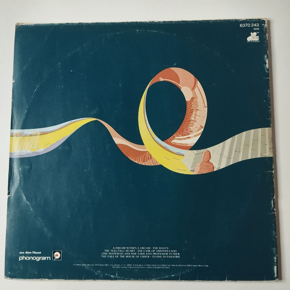 Винтажная виниловая пластинка LP The Alan Parsons Project Tales Of Mystery And Imagination (Germany 1978) The Raven