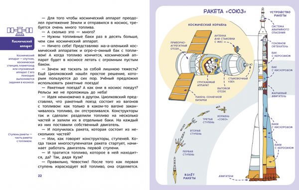 Полёты в космос. Детская энциклопедия (мягкая обложка)
