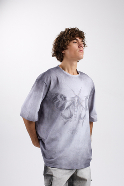 Футболка мужская Oversize с пич эффектом "Бабочки"